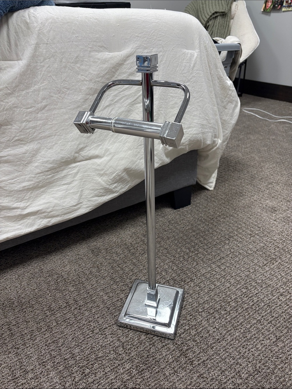 Chrome Toilet Paper Holder Stand